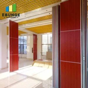 modern school hall with acoustic movable partition wall installed
