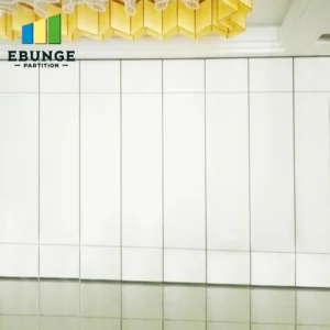 sliding acoustic partitions in a modern community center