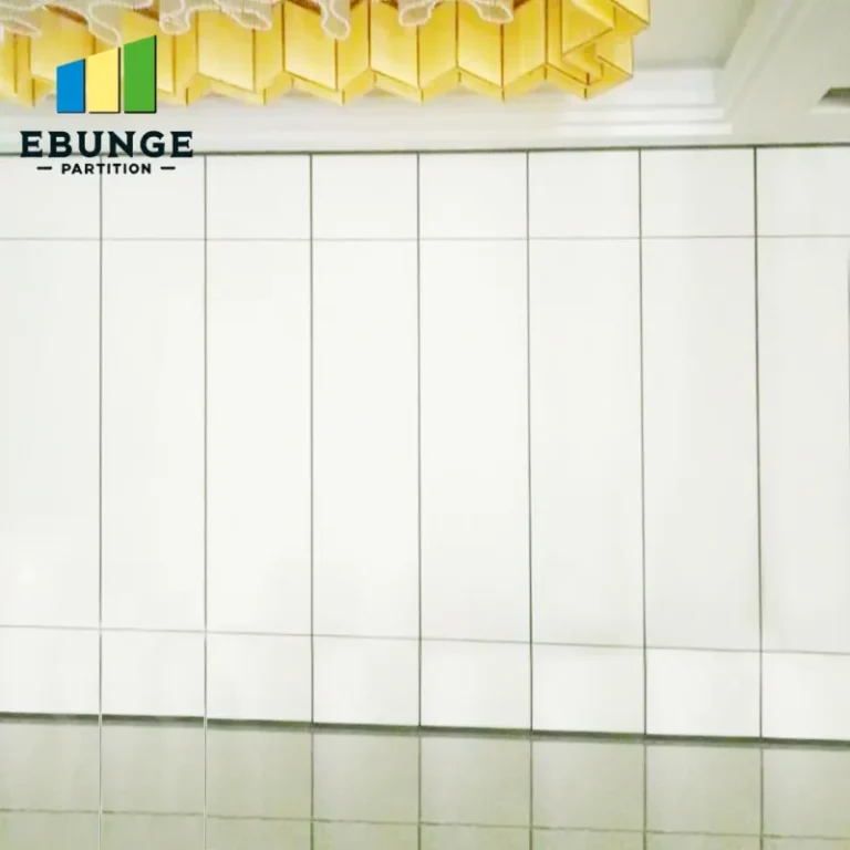 sliding acoustic partitions in a modern community center