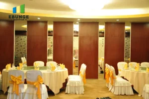operable wall system in a community center with flexible room divider