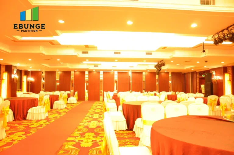 acoustic partition panels in a modern office meeting room
