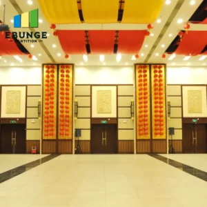 exhibition acoustic movable wall installation for hotel ballroom
