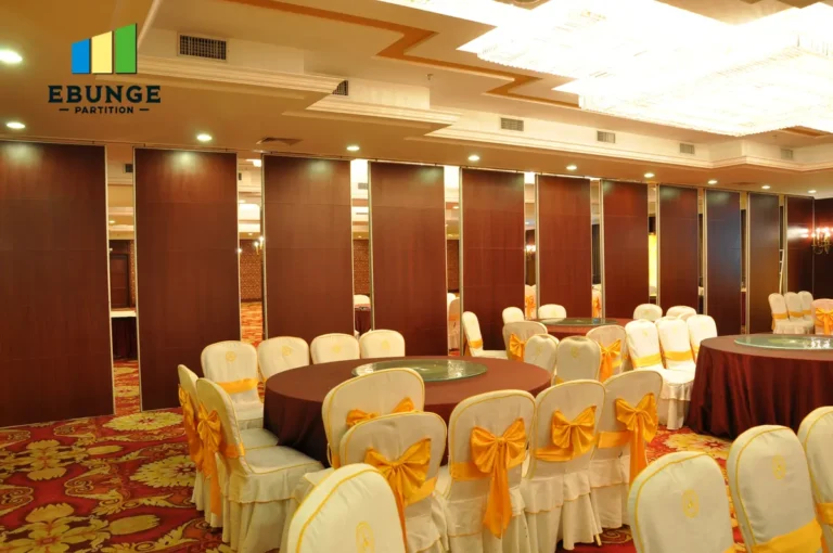 training center with operable wall installation by ebunge