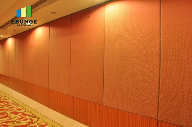 office acoustic partition installation in conference room with operable wall