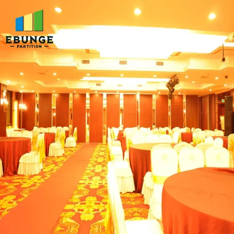 top hung acoustic movable wall in hotel banquet hall