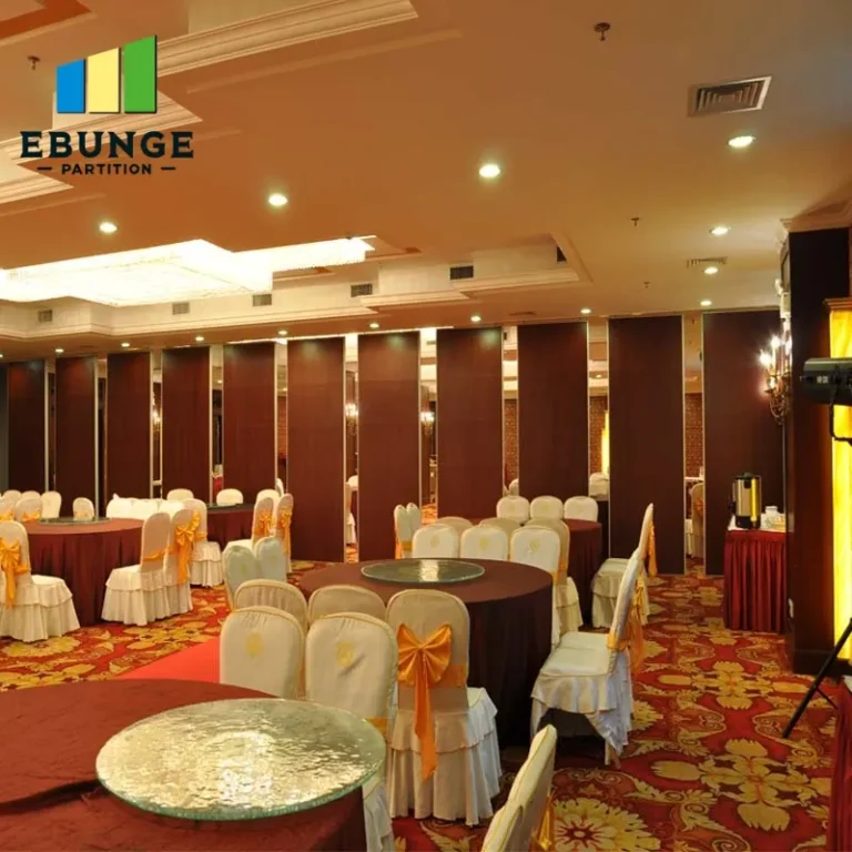 movable partition wall with door commercial project example