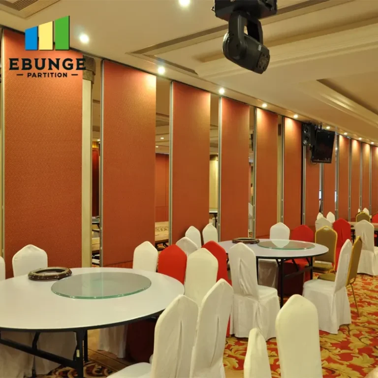 operable wall partitions in a hotel restaurant private room