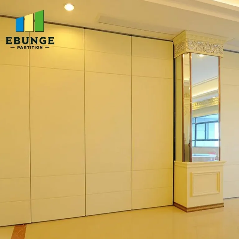 top-hung operable partition in modern office meeting room
