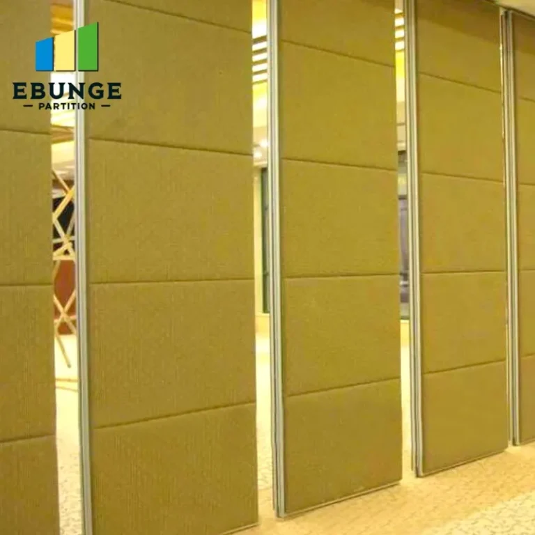 operable wall system with wood finish in a restaurant private room