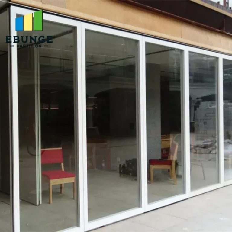 glass sliding partitions in a modern office meeting room