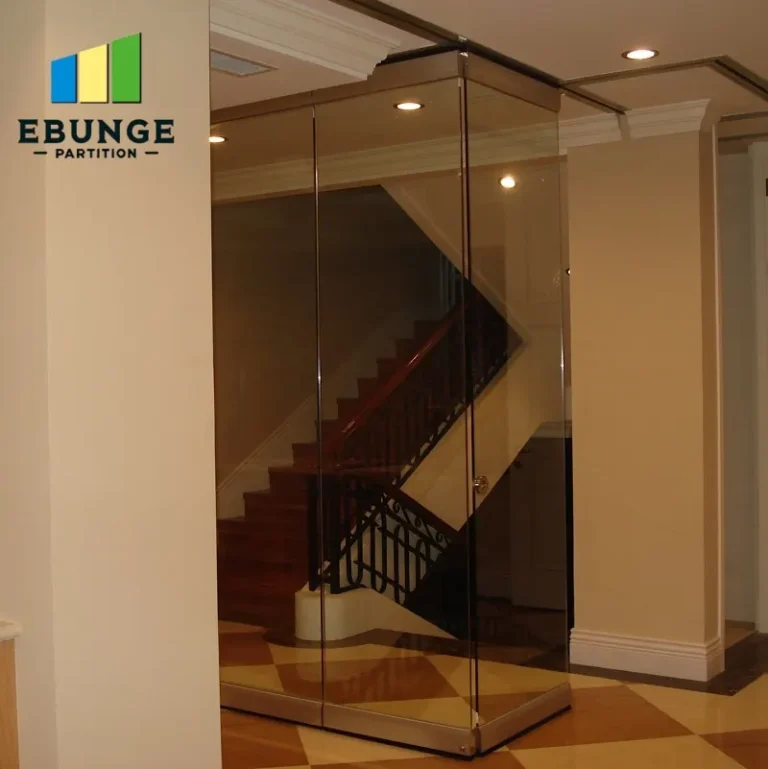acoustic partition top hung track system