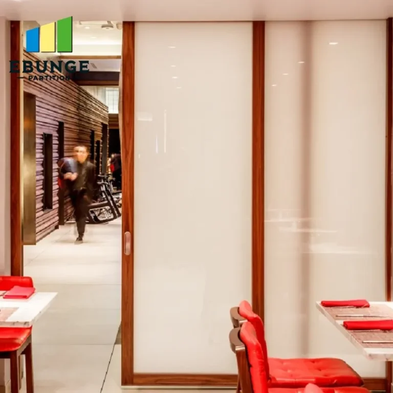 acoustic partition wall in restaurant private room with elegant finish
