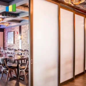 acoustic partition wall panel stacking design in exhibition hall