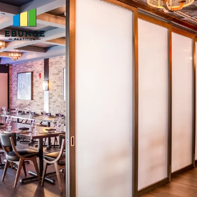 acoustic partition wall panel stacking design in exhibition hall
