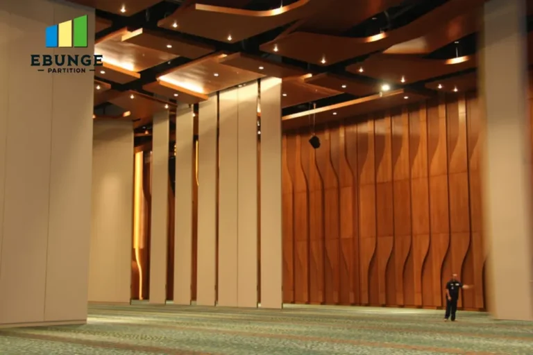 commercial movable partition wall panel stacking layout