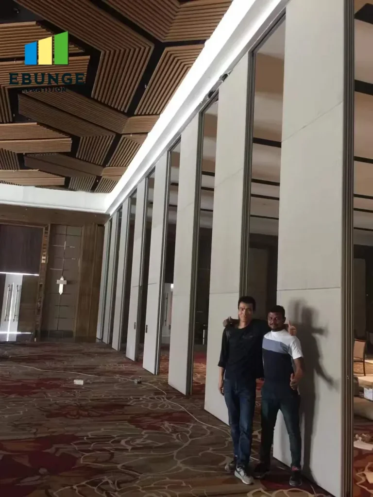 of an exhibition hall with movable partition walls