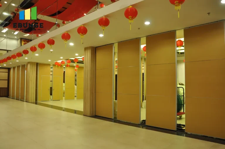community center with movable partition walls dividing a large hall