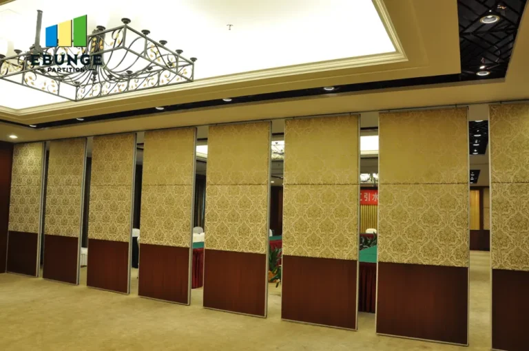 retractable partition wall panel stacking layout
