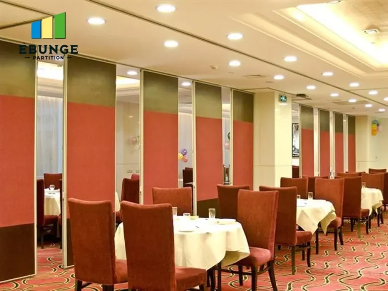 sliding partition for living room top hung track system