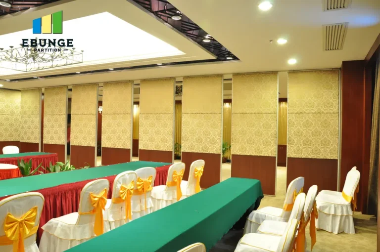 training center sliding partition design top hung track system