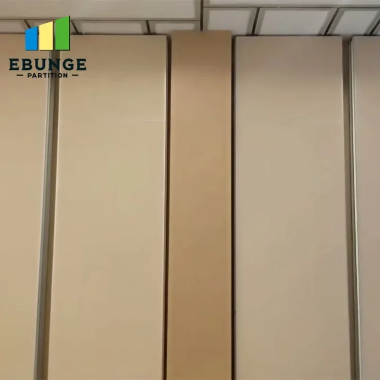 movable partition ceiling support system in restaurant private room