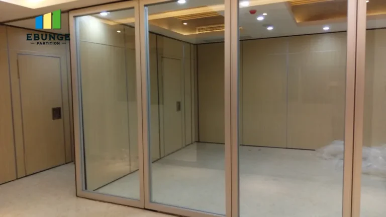 folding partitions top hung track system