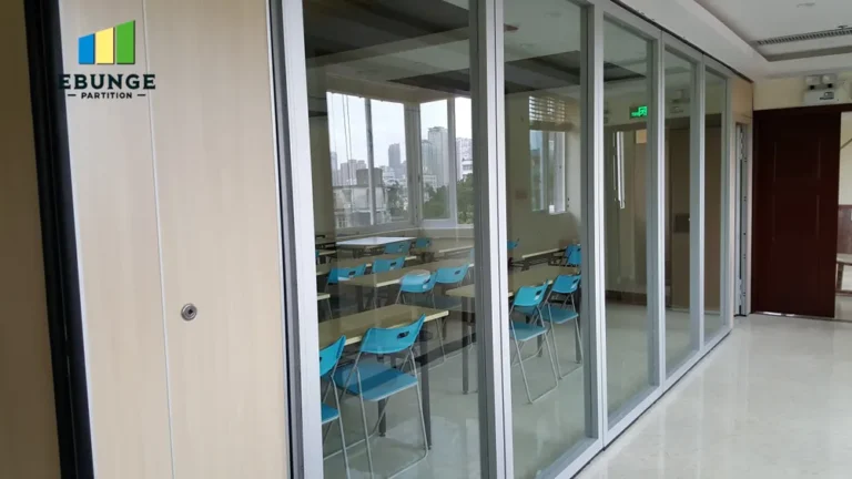 classroom movable wall panel stacking layout