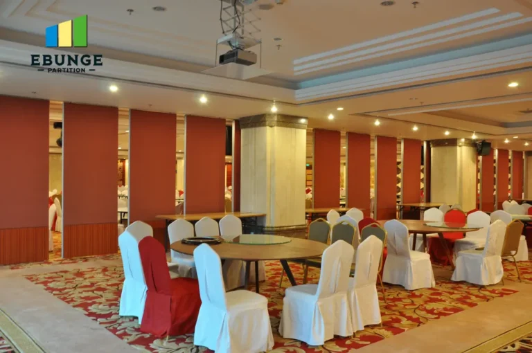 school hall with becker sliding partitions in open position