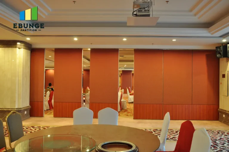 partition walls partially open to create two smaller training rooms