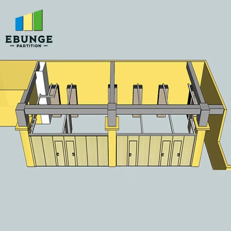 movable partitions for training center with acoustic panels