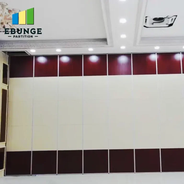 sliding partition wall system panel stacking layout