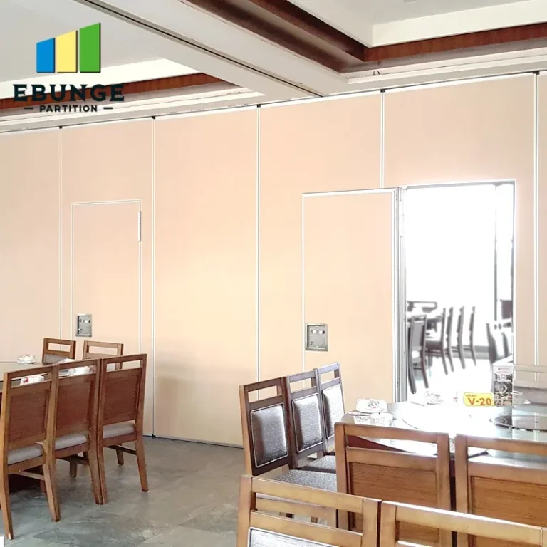 movable partition wall with top-hung track system