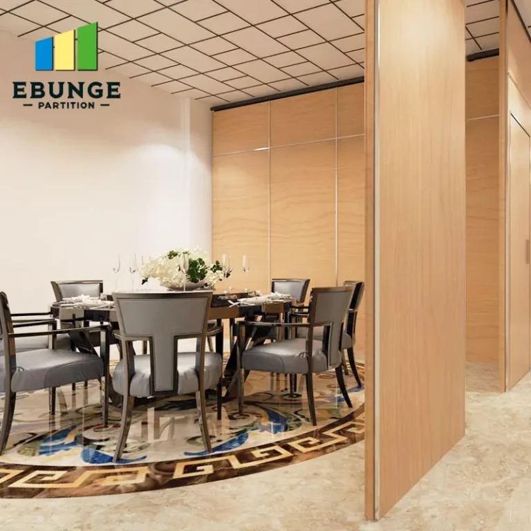 flexible training space with partition walls and movable furniture