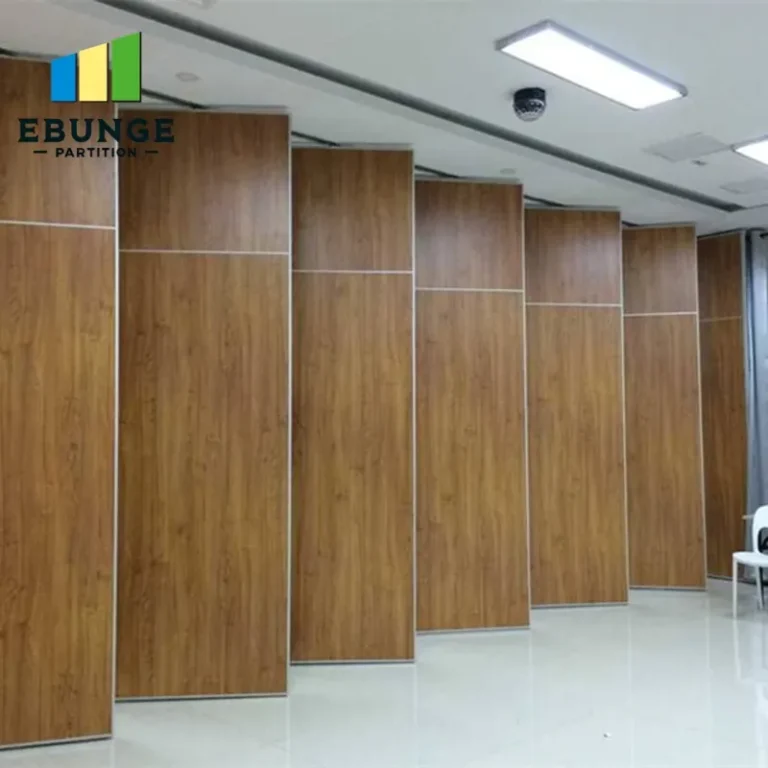 movable partition wall system in a modern exhibition hall