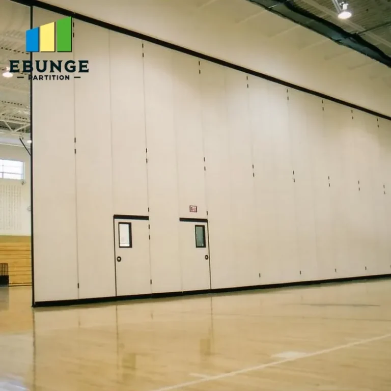 retractable partition wall open to create larger space in hospital