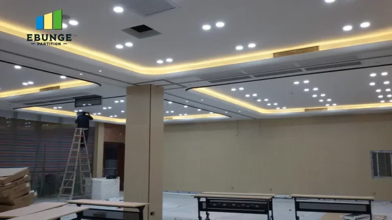 example of acoustic seals on the sliding folding wall