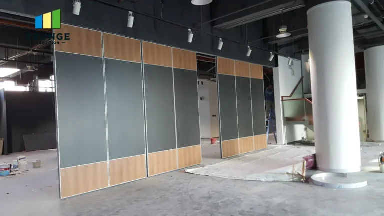 stc rating movable partition in a school hall