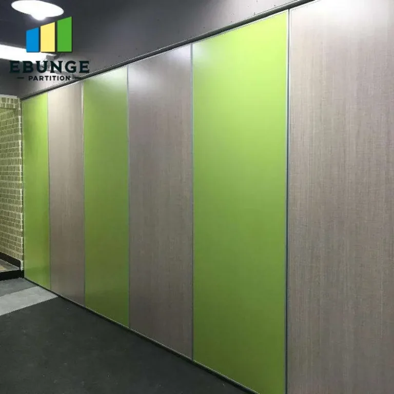 movable partition wall panel stacking commercial project example