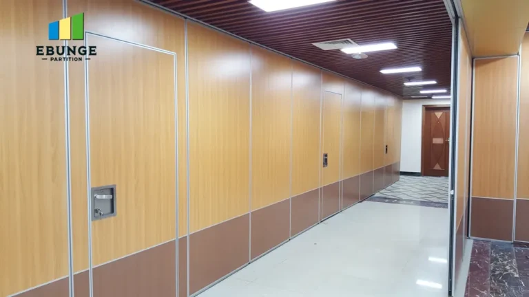 sliding partition wall system commercial project example