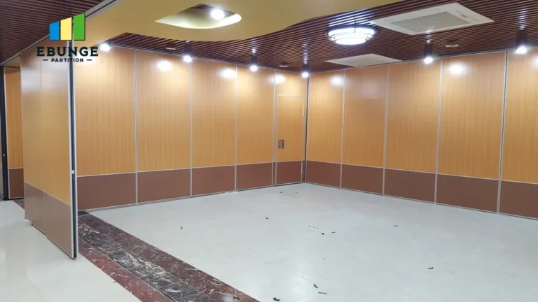 school hall with sliding wall system in open position