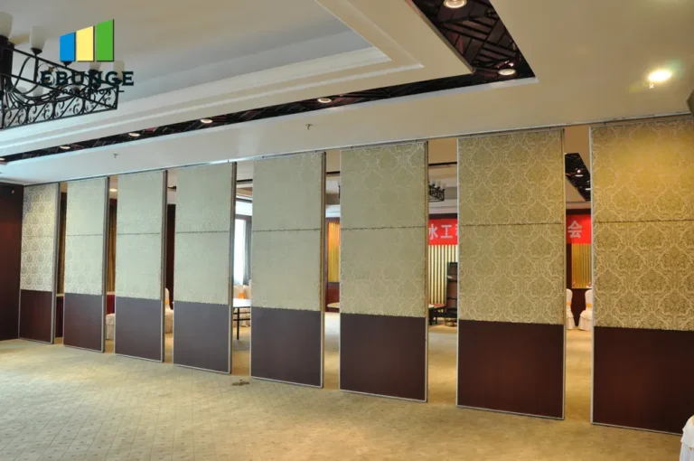 sliding partition technical specification panel stacking layout