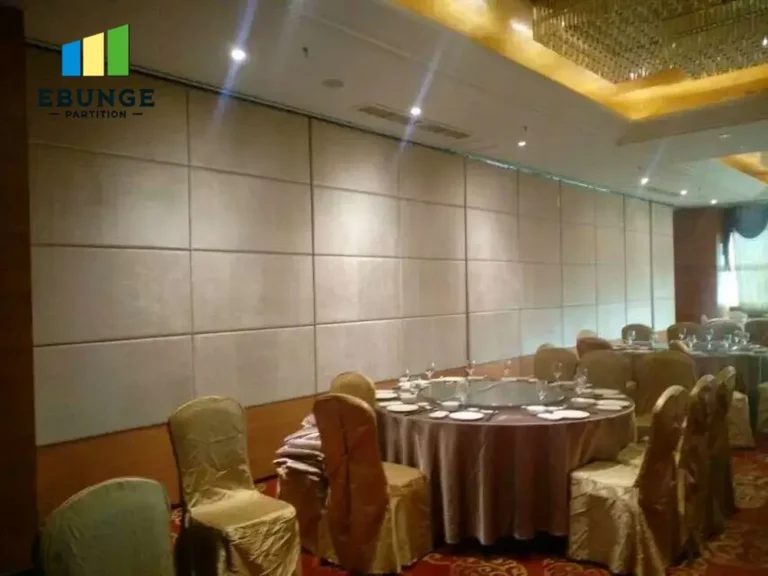 restaurant sliding partition planning panel stacking layout