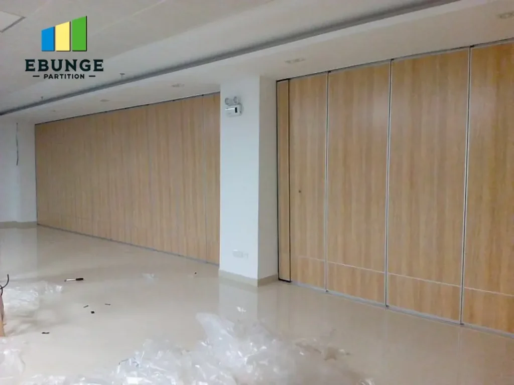 movable partition finishes in a modern conference room