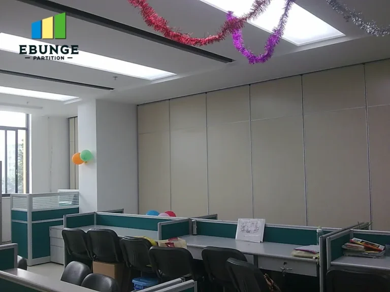 exhibition sliding partition finishes panel stacking layout