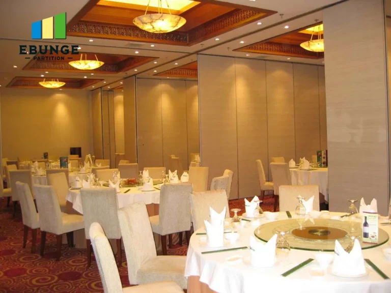 exhibition sliding partition finishes commercial project example