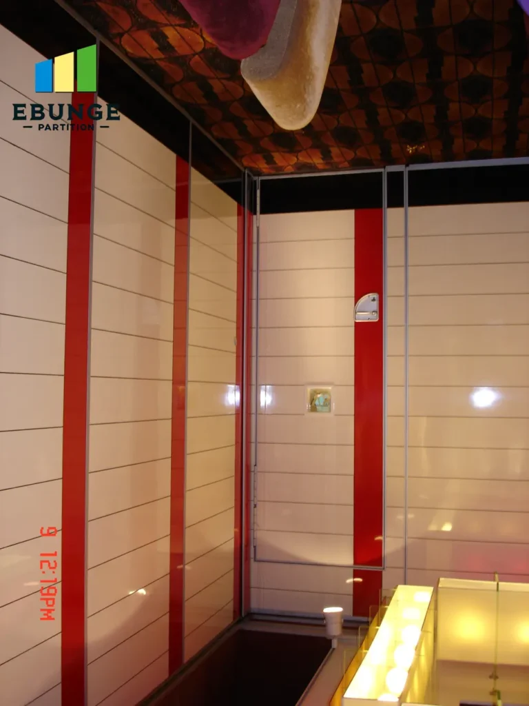 folding partition walls commercial top hung track system