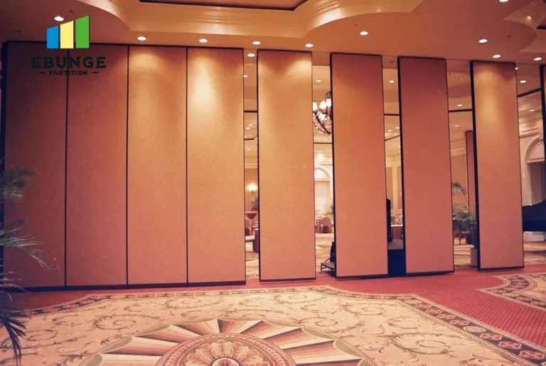 movable partition stacking layout top hung track system