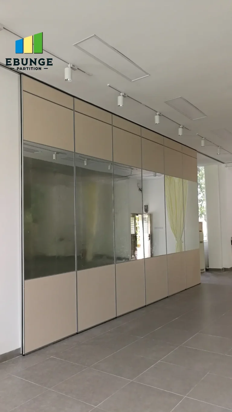 movable partition wall in a community center with flexible space
