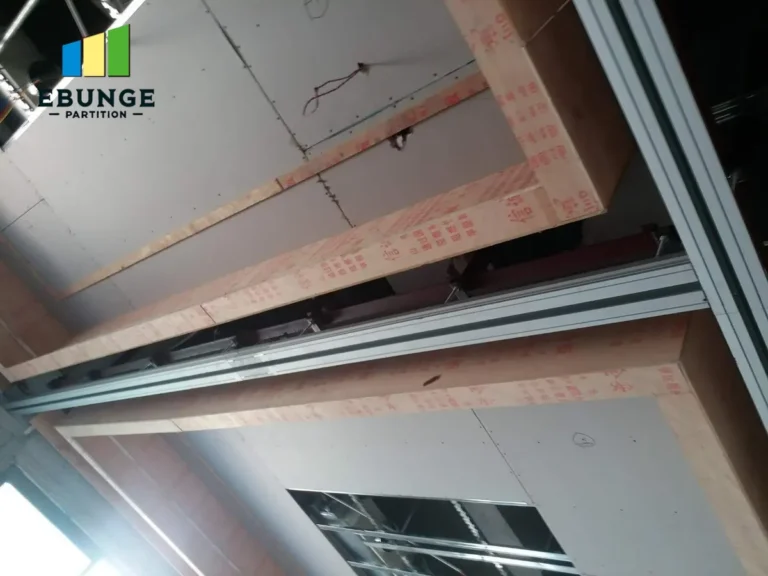folding partition walls for office meeting room with acoustic panels