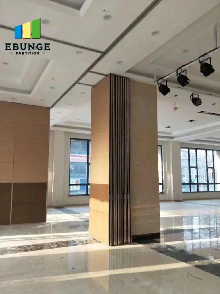 hospital consultation room with movable partition wall closed for privacy